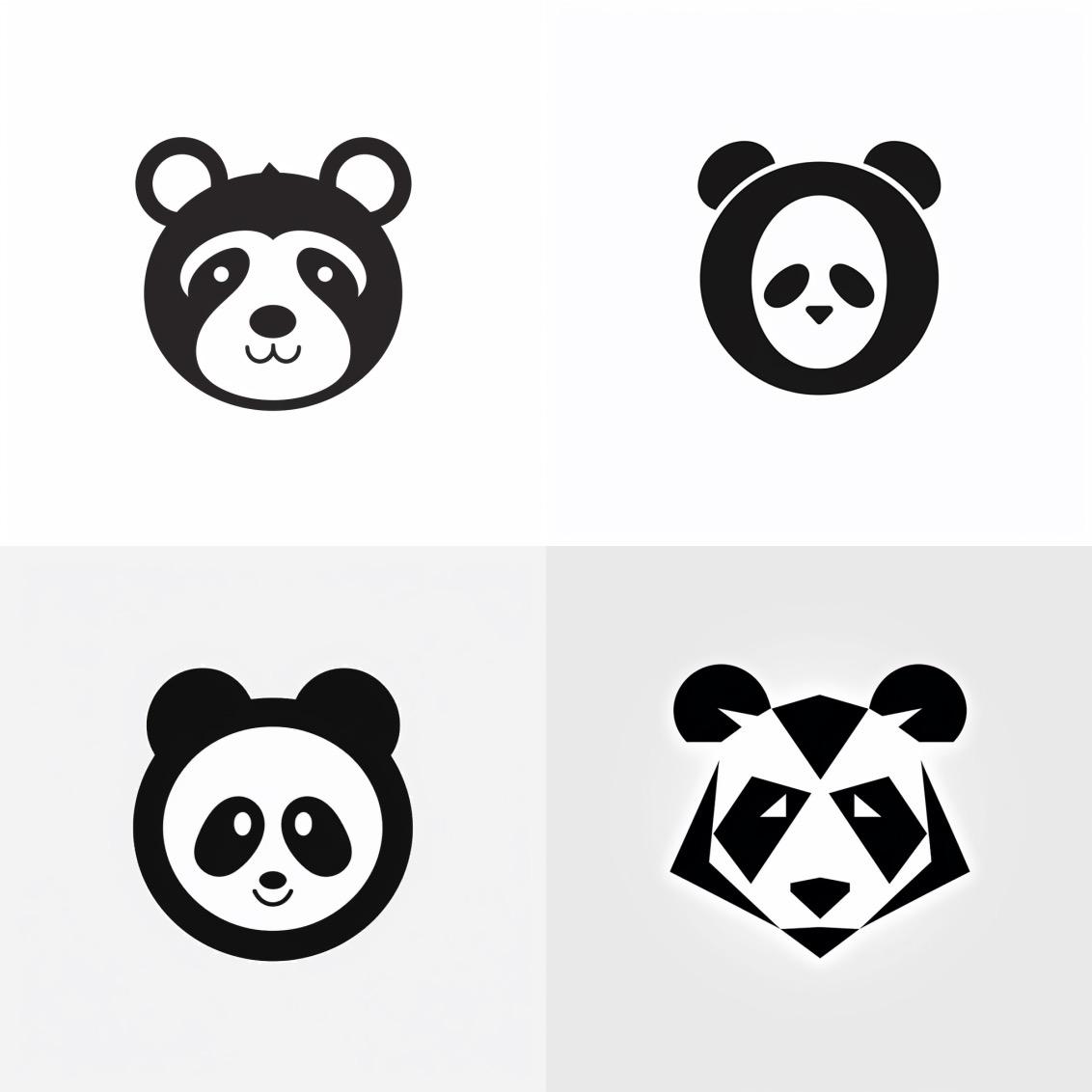 向量图形标志的熊猫,简单的最小化.jpg 向量图形标志的熊猫,简单的最小化.jpg