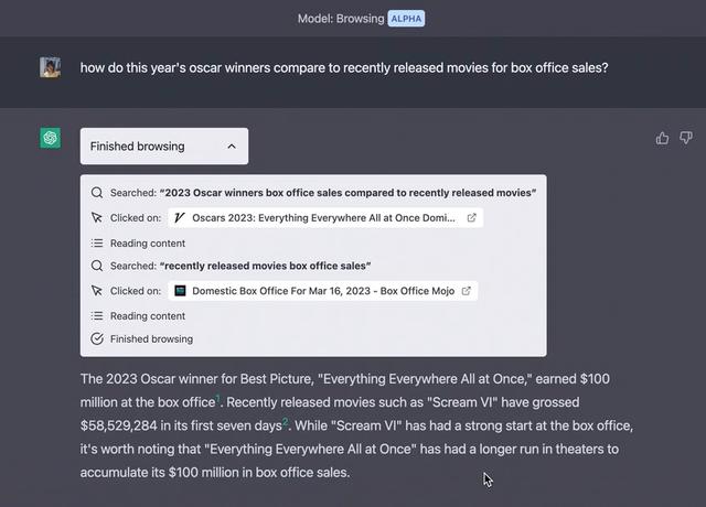 这是 ChatGPT 的一个原生插件 Browsing.jpeg