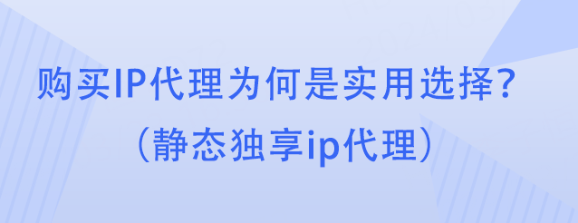 购买IP代理为何是实用选择？（静态独享ip代理）.png